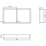 Полиця-ніша для ванної кімнати Mixxus Premium NICHE-0103 BLACK із нержавіючої сталі SUS304 (MI6682)