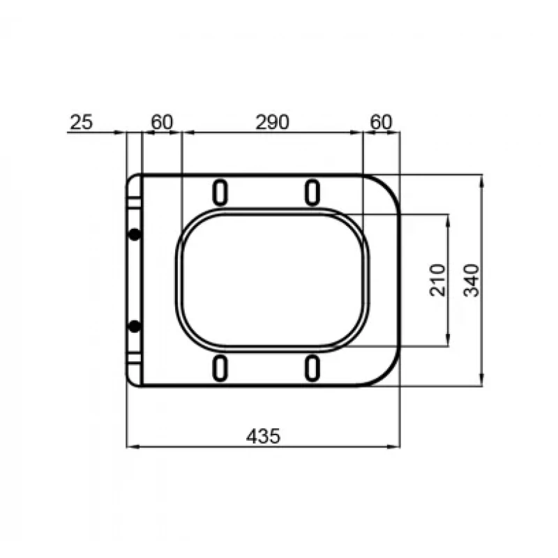 Сидіння-кришка для унітазу Mixxus SEAT COVER QUADRO-2003 з мікроліфтом 430х338х35mm (MI6689)