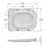 Унітаз-компакт Mixxus WAVE-0404-R 630х350х805mm, система змиву RIMLESS (MI6692)