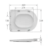 Унітаз-компакт Mixxus WAVE-0405-R 630х350х795mm, система змиву RIMLESS (MI6694)