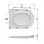 Унітаз-компакт Mixxus WAVE-0405-R 630х350х795mm, система змиву RIMLESS (MI6694)