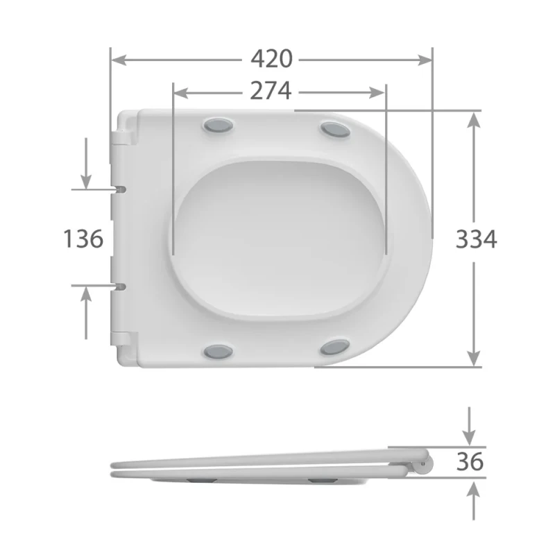 Унітаз-компакт Mixxus WAVE-0405-R 630х350х795mm, система змиву RIMLESS (MI6694)