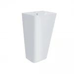 Раковина моноблок Mixxus STYLE-1101 с отверстием под смеситель и переливом 440х380х830mm (MI6696)