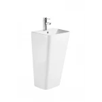 Раковина моноблок Mixxus STYLE-1101 с отверстием под смеситель и переливом 440х380х830mm (MI6696)