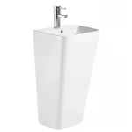 Раковина моноблок Mixxus STYLE-1101 с отверстием под смеситель и переливом 440х380х830mm (MI6696)