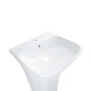 Раковина моноблок Mixxus BEVEL-1101 з отвором під змішувач та переливом 450х435х835mm (MI6697)