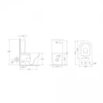 Унитаз-компакт Mixxus BEVEL-0403-T3 640x360x835mm, система смыва TORNADO 3.0 (MI6712)