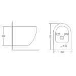 Биде подвесное Mixxus ELLIPSE-0502 520x360x320mm (MI6714)
