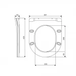 Сидіння-кришка для унітазу Mixxus SEAT COVER BEVEL-2001 з мікроліфтом 455x380x60mm (MI6718)