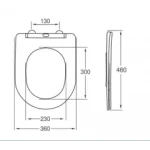Сидіння-кришка для унітазу Mixxus SEAT COVER BEVEL-2004 560х363х30mm, з мікроліфтом (MI6730)