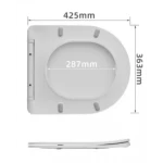 Сидіння-кришка для унітазу Mixxus SEAT COVER BEVEL-2005 425х363х30mm, з мікроліфтом (MI6732)