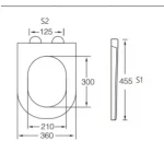 Сидіння-кришка для унітазу Mixxus SEAT COVER BEVEL-2006 460х360х40mm, з мікроліфтом (MI6733)