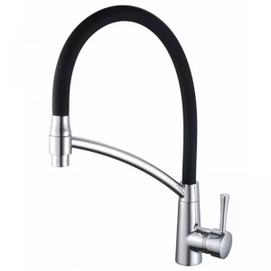 Смеситель для кухни Mixxus Premium ROSSI 017 латунный хром с гибким изливом (MI6828) Смеситель для кухни Mixxus Premium ROSSI 017 латунный хром с гибким изливом (MI6828)