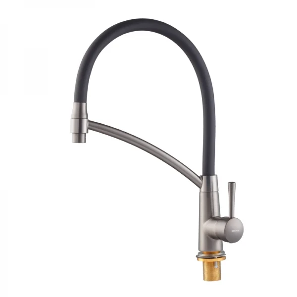 Смеситель для кухни Mixxus Premium ROSSI 017 латунный графит с гибким изливом (MI6829)