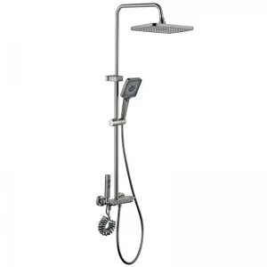 Душевая колонна со смесителем Mixxus Premium MARLIN 009-J GRAPHITE с кнопкой переключения, 4 режима (MI6831)