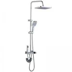 Душевая колонна со смесителем Mixxus Premium NEPTUNE 009-J с кнопкой переключения, 4 режима (MI6832)