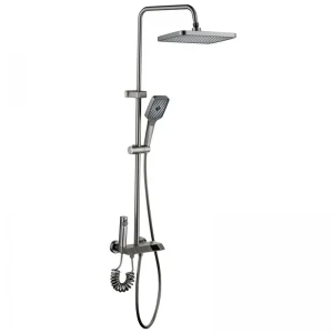 Душевая колонна со смесителем Mixxus Premium NEPTUNE 009-J GRAPHITE с кнопкой переключения, 4 режима (MI6833)