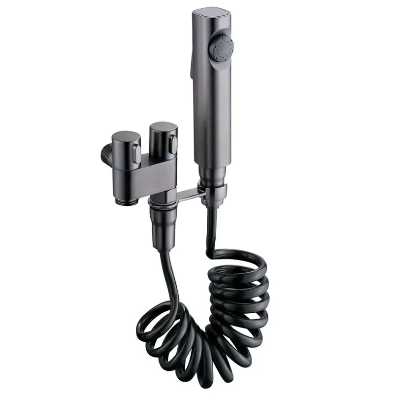 Кран для гигиенического душа и бачка унитаза Mixxus AVT-01 GRAPHITE с лейкой (MI6837)