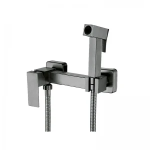Смеситель настенный с гигиеническим душем Mixxus KUB-222 GRAPHITE из нерж.стали SUS304 (MI6846)
