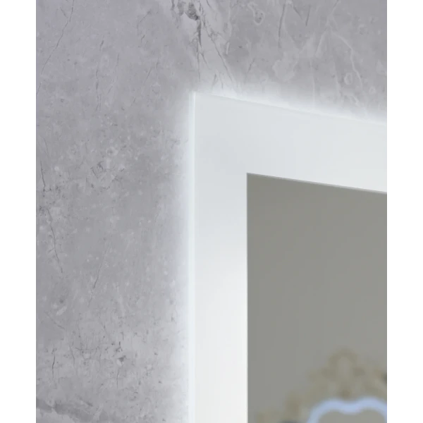 Дзеркало Mixxus FLAT MR04-100x80 з LED Touch, Anti-fog, димером, регулюванням яскравості, годинником (MI6927)