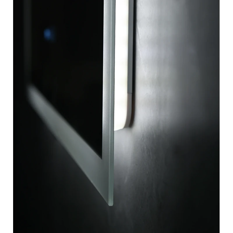 Дзеркало Mixxus FLAT MR04-100x80 з LED Touch, Anti-fog, димером, регулюванням яскравості, годинником (MI6927)