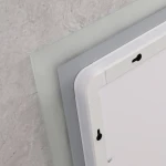 Дзеркало Mixxus FLAT MR04-80x60 з LED Touch, Anti-fog, димером, регулюванням яскравості, годинником (MI6928)