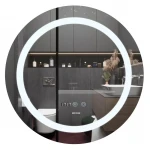 Дзеркало Mixxus PLAIN MC02-80 з LED Touch, Anti-fog, димером, регулюванням яскравості, годинником (MI6931)