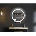 Дзеркало Mixxus PLAIN MC02-80 з LED Touch, Anti-fog, димером, регулюванням яскравості, годинником (MI6931)