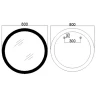 Дзеркало Mixxus PLAIN MC10-80 з LED Touch, Anti-fog, димером, регулюванням яскравості, годинником (MI6932)