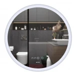 Дзеркало Mixxus PLAIN MC10-80 з LED Touch, Anti-fog, димером, регулюванням яскравості, годинником (MI6932)