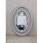 Зеркало Mixxus PLAIN MV02-60x80 с Led Touch, Anti-fog, димером, регулятором яркости, часами (MI6933)
