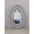 Дзеркало Mixxus PLAIN MV02-60x80 з LED Touch, Anti-fog, димером, регулюванням яскравості, годинником (MI6933)