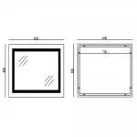 Зеркало Mixxus WARM MR02-80x80 с Led Touch, Anti-fog, димером, регулятором яркости, часами (MI6934)
