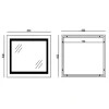 Дзеркало Mixxus WARM MR02-80x80 з LED Touch, Anti-fog, димером, регулюванням яскравості, годинником (MI6934)