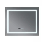 Дзеркало Mixxus WARM MR02-80x80 з LED Touch, Anti-fog, димером, регулюванням яскравості, годинником (MI6934)