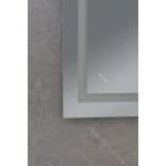Дзеркало Mixxus WARM MR02-80x80 з LED Touch, Anti-fog, димером, регулюванням яскравості, годинником (MI6934)