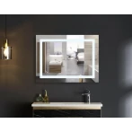 Дзеркало Mixxus WARM MR12-80x70-REVERSE з LED Touch, Anti-fog, димером, регулюванням яскравості (MI6936)
