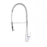 Смеситель для кухни Mixxus Premium SPRING 017 латунный хром с гибким изливом-пружиной (MI6950)