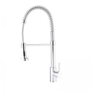 Смеситель для кухни Mixxus Premium SPRING 017 латунный хром с гибким изливом-пружиной (MI6950)