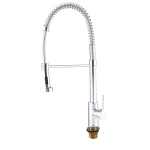 Смеситель для кухни Mixxus Premium SPRING 017 латунный хром с гибким изливом-пружиной (MI6950)