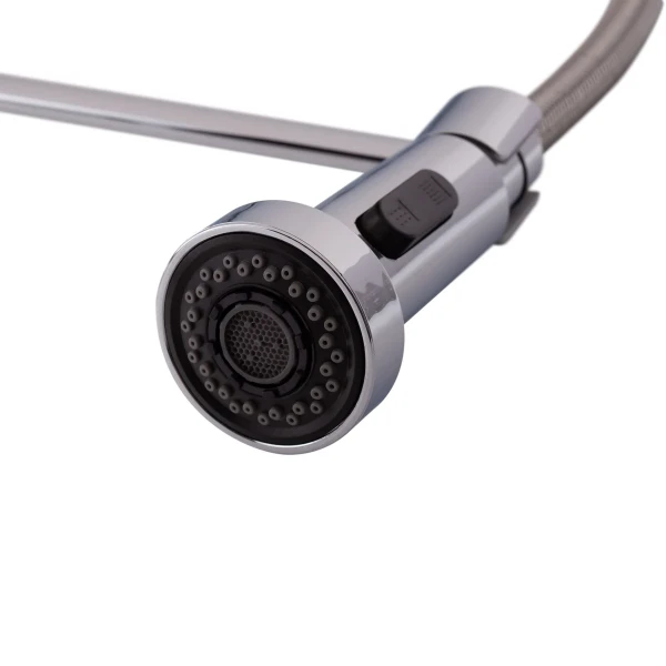 Смеситель для кухни Mixxus Premium SPRING 017 латунный хром с гибким изливом-пружиной (MI6950)