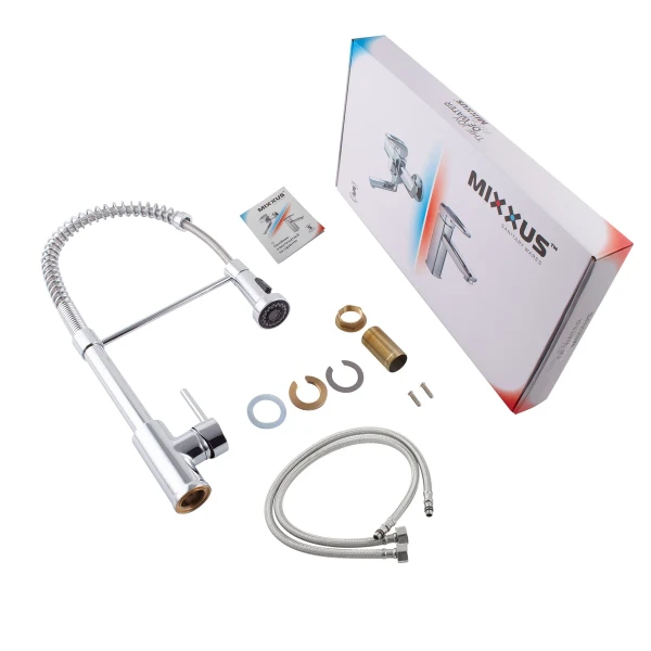 Змішувач для кухні з виливом пружина Mixxus Premium SPRING 017 (MI6950)