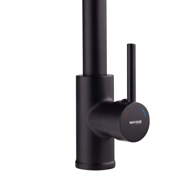 Смеситель для кухни с изливом пружина Mixxus Premium SPRING 017 BLACK (MI6951)