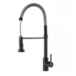 Смеситель для кухни с изливом пружина Mixxus Premium SPRING 017 BLACK (MI6951)