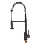 Смеситель для кухни с изливом пружина Mixxus Premium SPRING 017 BLACK (MI6951)