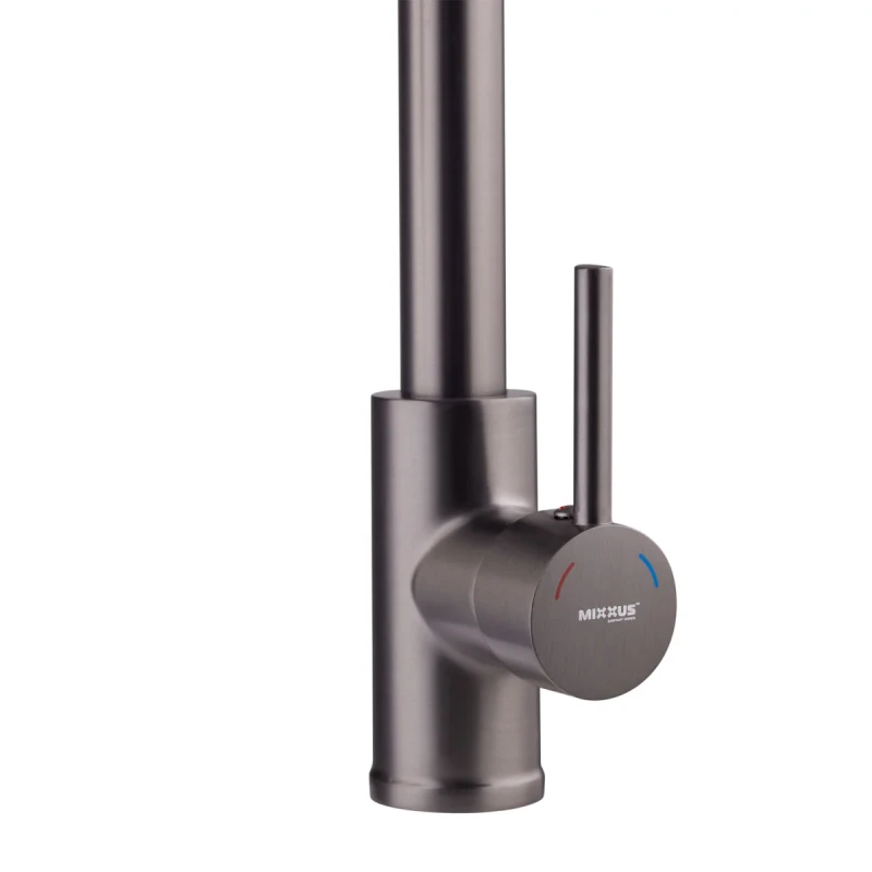 Смеситель для кухни с изливом пружина Mixxus Premium SPRING 017 GRAPHITE (MI6952)