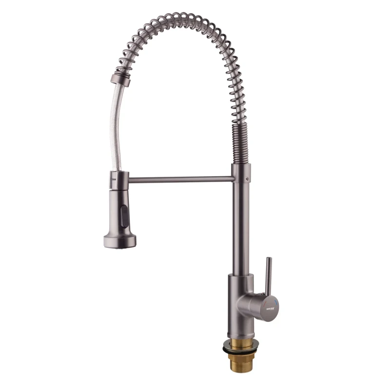 Смеситель для кухни с изливом пружина Mixxus Premium SPRING 017 GRAPHITE (MI6952)