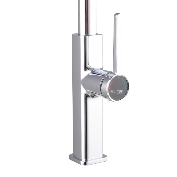 Смеситель для кухни Mixxus Premium HAMMER 014 латунный хром с выдвижным изливом (MI6953)