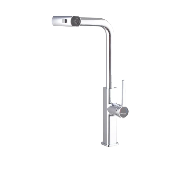 Смеситель для кухни Mixxus Premium HAMMER 014 латунный хром с выдвижным изливом (MI6953)