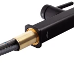 Смеситель для кухни Mixxus Premium HAMMER 014 латунный черный матовый с выдвижным изливом (MI6954)